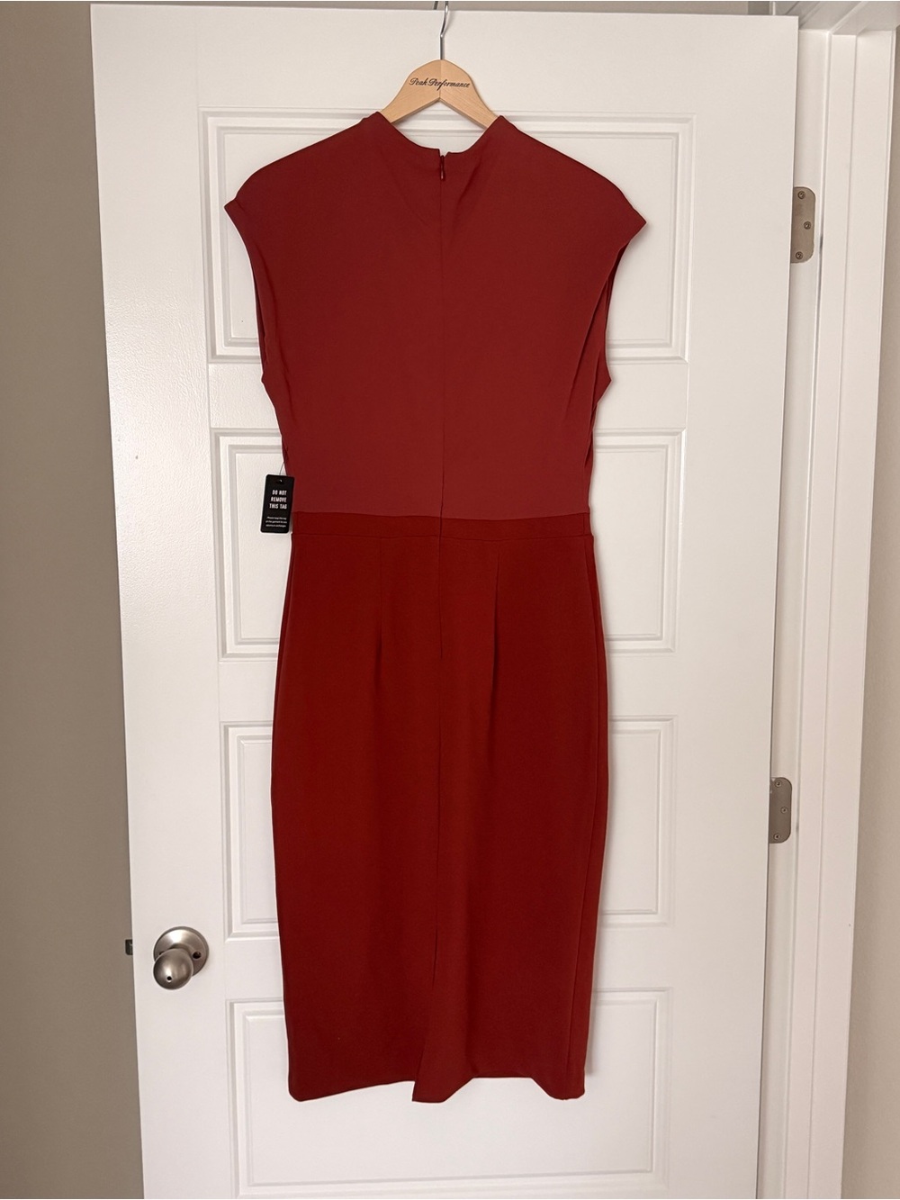 Express Rust-Red Midi Sheath Dress